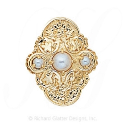 GS341 PL - 14 Karat Gold Pearl Slide 